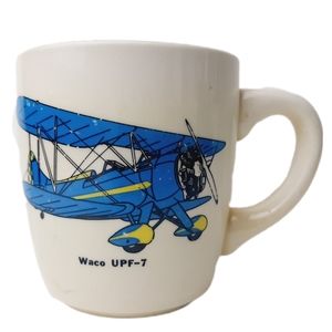 🍒 Vintage USA Waco UPF-7 Airplane Plane Mug Coffee Cup